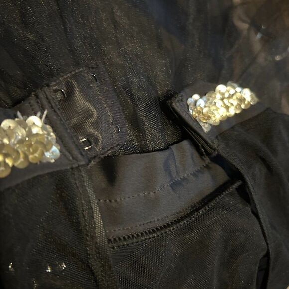 Ballet Costume Dress Girls Size 10 Sleeveless Tuelle Flutter Embellished seqiun - Picture 3 of 7